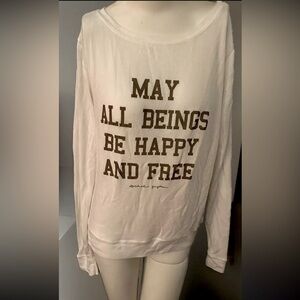 SPIRITUAL GANGSTER Mantra ‘May All Beings Be Happy And Free’ Long Sleeve T-shirt